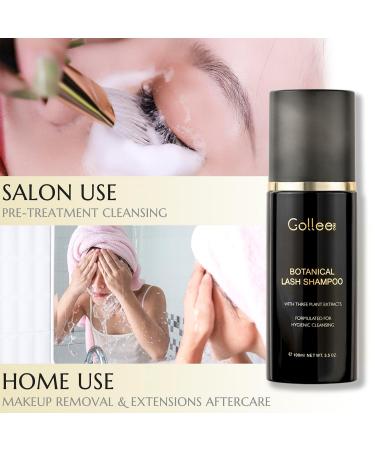 Lash Shampoo Kit - 100 ML Eyelash Extension Cleanser | Paraben & Sulfate Free Makeup Remover | Safe for Natural Lashes - Buy Online on SooperMarket.com