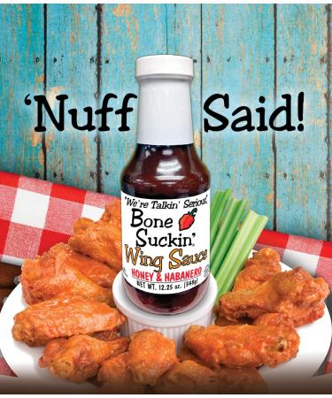 Bone Suckin' Wing Sauce - Honey & Habanero 12.25oz | Savory and Spicy Flavor - Buy Online on SooperMarket.com