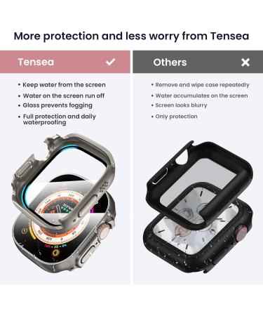 Tensea Waterproof Apple Watch 49mm Screen Protector Case with Tempered Glass Film - Sweatproof Protective Cover for Men and Women - Buy Online on SooperMarket.com