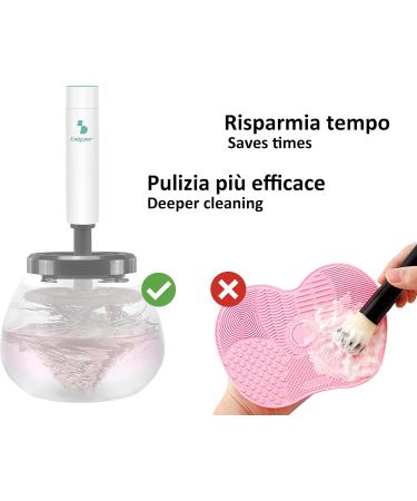 BEPER P302VIS060 Make up Brush Cleaner Set - Makeup Brushes Cleaner with 7 Adapters Included Suitable for All Brush Types - Buy Online on SooperMarket.com