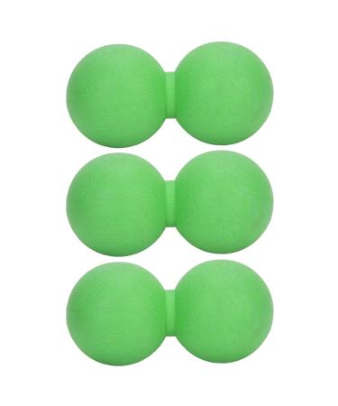 Pack of 3 Yoga Training Massage Balls Peanut Shape Muscle Relaxation Fitness Massage Balls (Green)