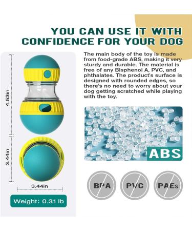 Interactive Treat Dispenser Dog Toy Dog Treat Dispensing Puppy Toys Rolling Dog Treat Dispenser Slow Feeder Reduce Boredom Improve IQ for Small Medium Large Dogs (Green) - Buy Online on SooperMarket.com