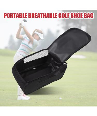 Premium Foldable Golf Shoe Travel Bag Splash-Proof Dustproof Scratch-Resistant Breathable | Ideal for Golf Exercises & Leisure Sports (Black) - Buy Online on SooperMarket.com