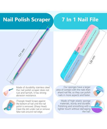 Professional Gel Nail Polish Remover 0.5 Fl Oz - Fast & Gentle Polish Removal with Nail File & Scraper - Perfect for At-Home Use - Buy Online on SooperMarket.com