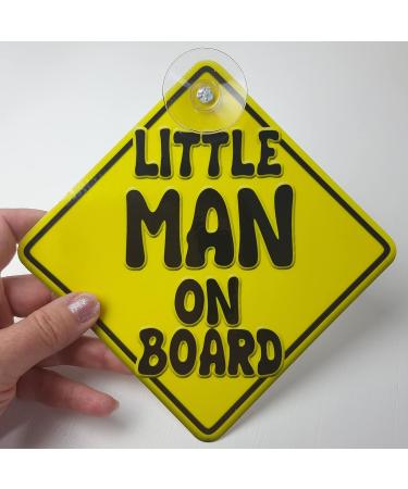 LITTLE MAN Yellow Baby On Board Car Window Sign - Non-Personalized Novelty - Buy Online on SooperMarket.com