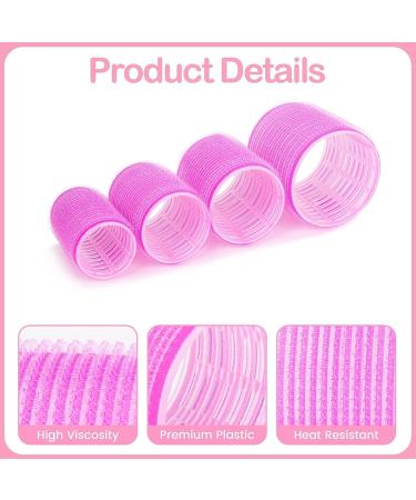 Jumbo Hair Rollers Set Hair Rollers Self Grip Curlers For Long Hair No Heat Curlers Heatless Hair Rollers With Clips & Comb 24 Packs (Red 24Pcs) - Buy Online on SooperMarket.com