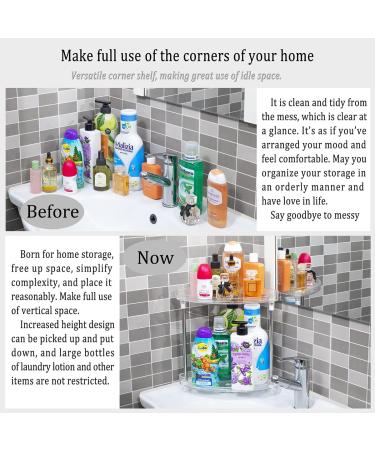 Argox 2-Layer Transparent Bathroom Organizer | Countertop Storage Solution for Bathroom Finishing | Under Sink Storage Shelf for Bathroom Essentials - Buy Online on SooperMarket.com