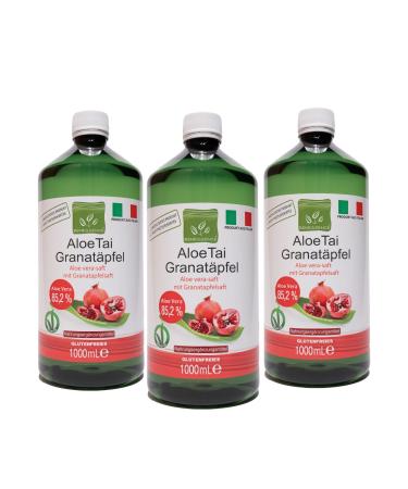 Benessence - Aloe Pomegranate: Aloe Vera Juice with Pomegranate - 3L Aloe Vera Juice with Pomegranate 1 l (pack of 3)