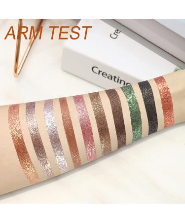 SUMEITANG 10 Colors Liquid Glitter Eyeshadow Set - Metallic Pigments for Sparkling Smokey Eye Looks - Long Lasting Waterproof Makeup Kit - Buy Online on SooperMarket.com