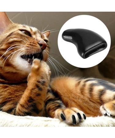 Tmishion Cat Nail Caps & Dog Paw Anti-Scratch Claw Protective Sleeves - 100 Soft Pet Nail Caps in Cool Black for Cats & Dogs - International Shipping Available - Buy Online on SooperMarket.com