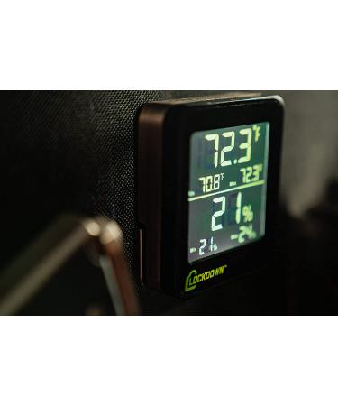 LOCKDOWN Digital Hygrometer - Backlit Screen, Min/Max Reading for Temp and Humidity Monitoring - Wireless - Safes, Rooms, Cases - Buy Online on SooperMarket.com