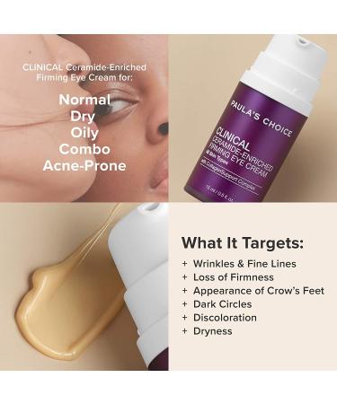 Paula's Choice CLINICAL Ceramide Firming Eye Cream with Vitamin C and Retinol - Targets Fine Lines, Wrinkles, and Loss of Firmness - Buy Online on SooperMarket.com
