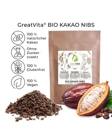 Organic Cocoa Nibs 800g - Raw Topping Additive-Free from Peru | GreatVita - Buy Online on SooperMarket.com