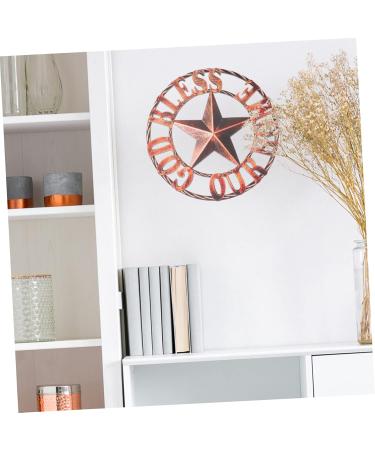 Cabilock Retro Wrought Iron Disc Ornament Rustic Decor for Home Wall Creative Hanging Decor Indoor Crafts - Buy Online on SooperMarket.com