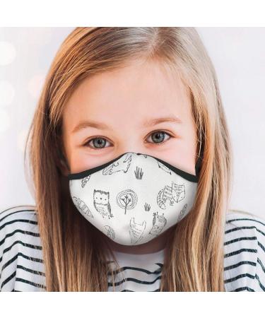 Conair Scunci Kids Unisex 3pk Washable Cloth Face Masks Reusable & adjustable with filter pocket White 3 count (Pack of 1)