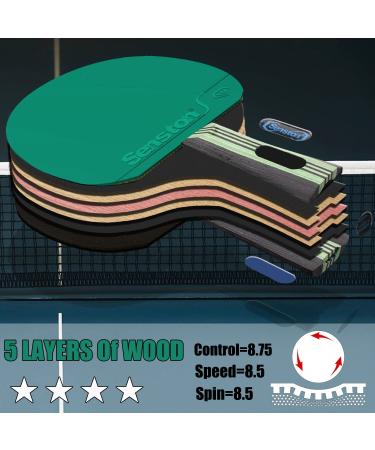 Senston Ping Pong Paddles Set - Entertainment and Competition Table Tennis Paddle with Advanced Speed Control and Spin for All Skill Levels - Buy Online on SooperMarket.com