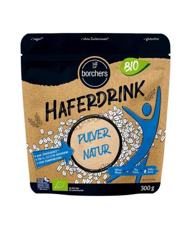 Borchers Bio Haferdrink Powder |Organic quality |300g |Oat drink |Milk replacement |Powder |Mix yourself |Instant oat powder |Without added sugar |Vegan |Gluten free