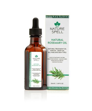 Nature Spell Rosemary Oil For Hair Travel Size With Pipette 50ml Treats Dry Damaged Hair & Targets Hair Growth Made In The UK
