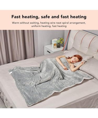 Plplaaoo Electric Heated Blanket - Safe Thermal Flannel Blanket with 6 Heating Levels for Home & Office - Ideal for Bedrooms & Living Rooms (EU220V) - Buy Online on SooperMarket.com