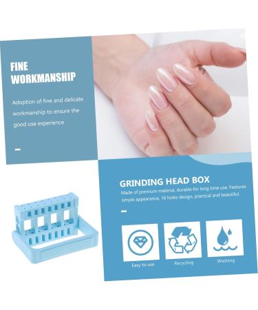 Healeved 16 Manicure Organizer Manicure Drill Bits Holder Nail Tools Nail Drill Stand Holder Nail Drill Bits Holder Grinding Head Holder Electric Tool Acrylic Electrical Tools To Rotate - Buy Online on SooperMarket.com