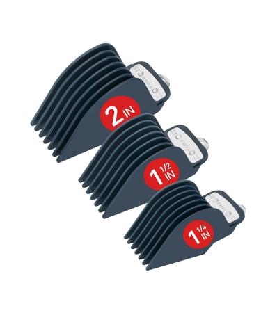 Yinke for Wahl Clipper Guards Set 10 12 16 Hair Clipper Guards for Wahl Senior Clippers with Metal Clip 2 inch/1.5 inch/1.25 inch in Length Fits Most Cordless/Cord Wahl Clippers (Blue)