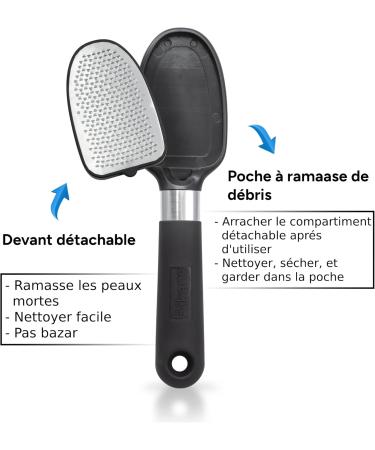 Buy Rikans Foot File - Double-Sided Callus Remover & Foot Scrubber | High-Grade Stainless Steel Pedicure Tool for Wet or Dry Use - Buy Online on SooperMarket.com