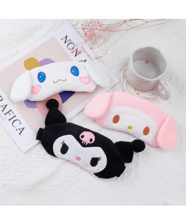 Cartoon Plush Sleep Eye Mask - 100% Blackout Night Blindfold for Women (White) - Buy Online on SooperMarket.com
