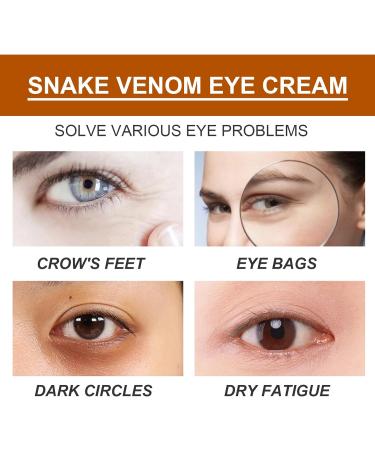 Snake Venom Eye Cream - Anti Wrinkle Eye Cream For Puffiness + Wrinkles Brightening Under Eye Cream Diminishing Deep Wrinkles Dark Circle Eye Cream Eye Bag Treatment For Men And Women 30g - Buy Online on SooperMarket.com
