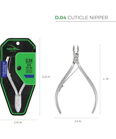NGHIA Cuticle Nipper - D-04 JAW 12 | Stainless Steel | Durable and Sharp | Ergonomic Design | Grey Plated | Ideal for Salons and Home Use - Buy Online on SooperMarket.com