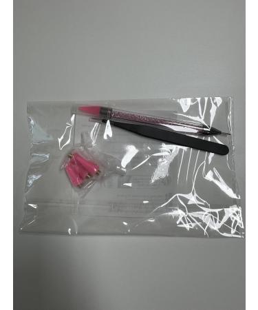 LLMSIX Rhinestones Picker Tool Dual-Ended Wax Pencil Pen Rhinestone Picker Dotting Pen Rhinestones Applicator with 4 Wax Tips and Twizzer for Gem Stone Jewelry Nail Art DIY Craft (Pink) - Buy Online on SooperMarket.com