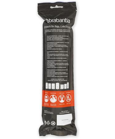 Brabantia Perfectfit Multipack Garbage Bags - Extra Strong 15L/20L 120 Bags White - Code D - 6 Rolls - Buy Online on SooperMarket.com
