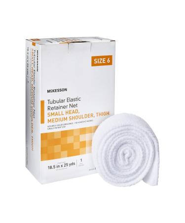 McKesson Tubular Elastic Retainer Net Dressing  Non-Sterile  Small Head  Medium Shoulder  Thigh  Size 6  18 1/2 in x 25 yd  1 Count  1 Pack Size 6 1 Count
