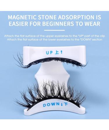 Generic Magnetic False Eyelashes - Reusable Lashes for Women 2 Pair - Natural Look Reusable Eyelashes Kit 3D False Eyelashes with Applicator No Glue Needed - Buy Online on SooperMarket.com