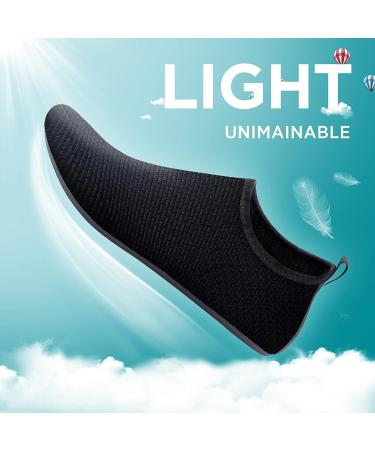 SEEKWAY Water Shoes - Quick Dry Aqua Socks for Beach, Pool & Surf - Black SK002 - Size 8.5-9.5 Women/7.5-8.5 Men - Buy Online on SooperMarket.com