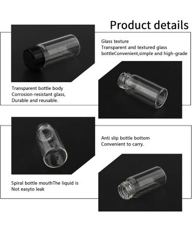 10ml Glass Vials - Transparent Colorless Pack of 10 - Ideal for DIY Crafts & Storage | International Shipping Available - Buy Online on SooperMarket.com