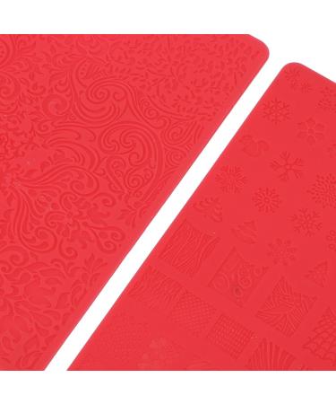 Nail Stamping Template Set - 4PCS 3D Relief Silicone Stencils for DIY Nail Art UV Gel Friendly Perfect for Salon & Home Use - Buy Online on SooperMarket.com