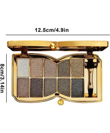 10 Colors Glitter Eyeshadow Pallet Shimmer Colorful Eyeshadow Palette Makeup Diamond Bright Makeup Shimmery Highly Pigmented Waterproof Long-lasting Sweatproof Practice Make Up - Buy Online on SooperMarket.com