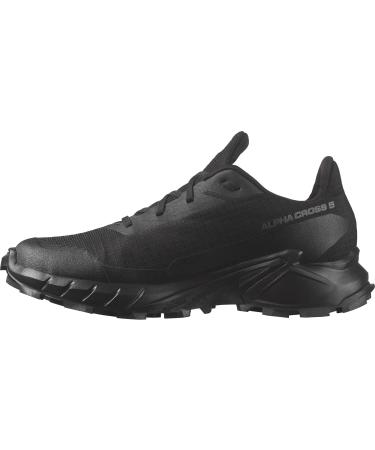 Salomon Alphacross 5 Gore-Tex Women's Trail Running Shoes Strong Grip Water and Weather Protection 41 1/3 EU Black Black Ebony