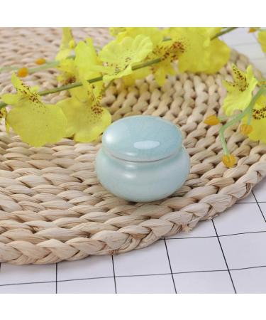 UPKOCH Mini Ceramic Cream Jars for Cosmetics & Toiletries - 4.6X2.7X3.5CM (Blue) - Perfect for Lotion Shampoo & Hand Cream Storage - Buy Online on SooperMarket.com