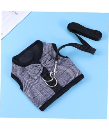 Soft Ferret Bubble Vest Dress with Chest Band & Leash | Guinea Pig Harness & Rope Straps | Size 3 Black - Best for Small Pets - Buy Online on SooperMarket.com