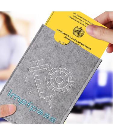Gray Vaccination Pass Case - Protective Cover for Adults Babies & Kids | Gadom Shell Vaccination Card Holder (12 x 16.5cm) - 2021 Edition - Buy Online on SooperMarket.com