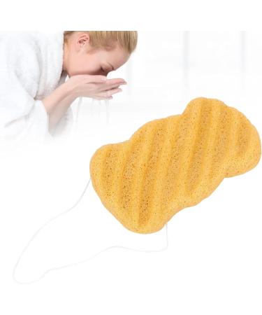 Verdant Touch Face Cleansing Sponge Plant Fiber Facial Sponge Reusable Face Cleansing Exfoliating Puff Washable Bath Puff Yellow - Buy Online on SooperMarket.com