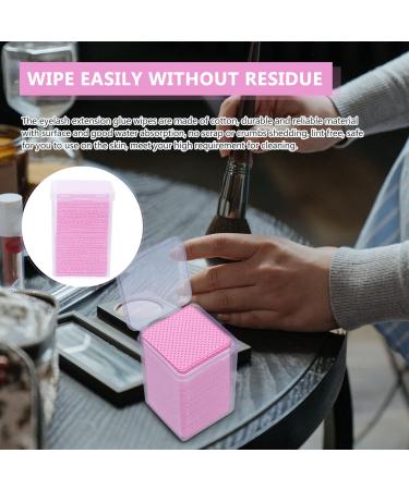 Beaupretty 600pcs Glue Cleaning Pads - Cotton Fabric Wipes for Eyelash Extensions Makeup Removal & Manicure - Pink | International Shipping Available - Buy Online on SooperMarket.com