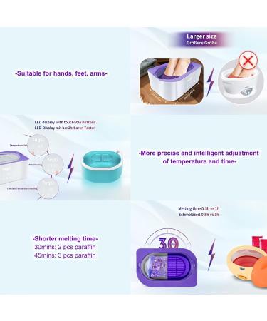 Teglu 4L Paraffin Bath for Hands & Feet | Complete Paraffin Wax Set with 1350g Wax Gloves & Brush - 200W White - Buy Online on SooperMarket.com