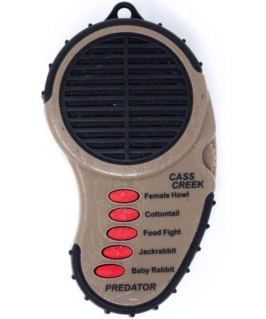 Cass Creek Ergo Predator Call, Handheld Electronic Game Call, CC010, Compact Design, 5 Calls In 1, Coyote Call, Expert Calls for Everyone, Brown, Black