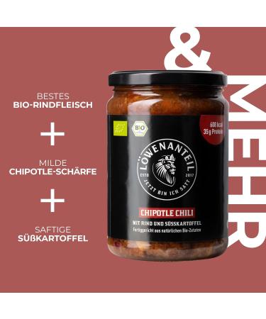 Chipotle Chili Stew - 570g Glass - Healthy Gluten-Free Beef & Sweet Potato - High Protein Ready-Made Dish - Lion Content - Buy Online on SooperMarket.com