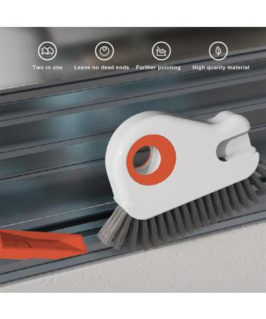 Tainrunse Tight Space Cleaning Tool Portable Detailing Brush 2 Pcs Crevice 2-in-1 Sliding Door Window Track Groove with Hard Bristle Ergonomic Handle Grout 2pcs 4X-Large - Buy Online on SooperMarket.com