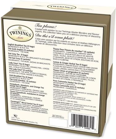 Twinings Tea Classics Sampler Gift Box | Exquisitely Curated Variety Collection | 40 Count Tea Bags | Enjoy Hot or Iced - Buy Online on SooperMarket.com