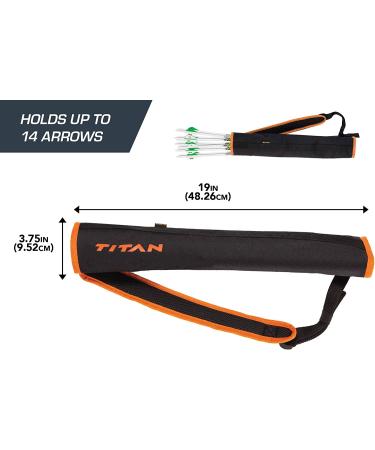 Allen Youth Archery Compact Back Quiver - Orange/Black | Lightweight & Durable - Buy Online on SooperMarket.com