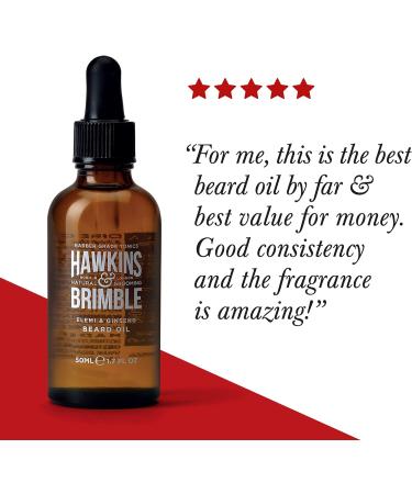 Hawkins & Brimble Beard Oil for Men - Promotes Growth, Repairs with Argan & Olive Oil - Shea Butter & Vitamin E for Beard Care - Buy Online on SooperMarket.com